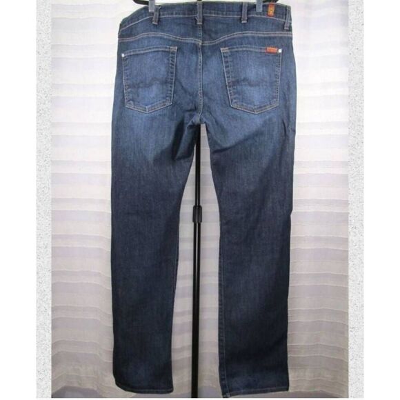 7 For All Mankind Carsen Relaxed fit Jeans in dark denim size 36 x 29 - Picture 3 of 11